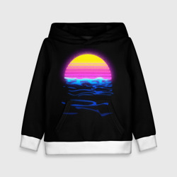 Детская толстовка 3D Неоновый закат - гранж