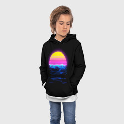 Детская толстовка 3D Неоновый закат - гранж - фото 2