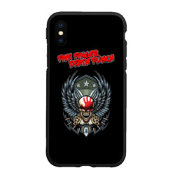 Чехол для iPhone XS Max матовый Five Finger Death Punch scull