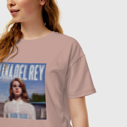 Женская футболка хлопок Oversize Лего Лана дель Рей - фото 2