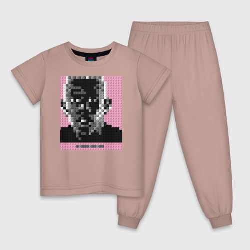 Детская пижама хлопок Лего Тайлер, цвет пыльно-розовый