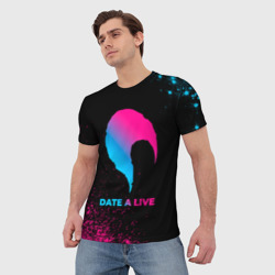 Мужская футболка 3D Date A Live - neon gradient - фото 2