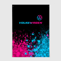 Постер Volkswagen - neon gradient: символ сверху