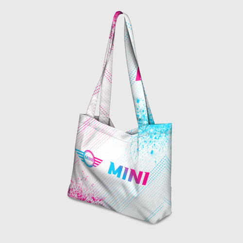 Пляжная сумка 3D Mini neon gradient style: надпись и символ - фото 3