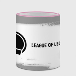 Кружка с полной запечаткой League of Legends glitch на светлом фоне: надпись и символ - фото 2