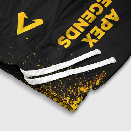 Детские спортивные шорты 3D Apex Legends - gold gradient: надпись, символ, цвет 3D печать - фото 6