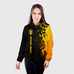 Женская куртка 3D Dead Space - gold gradient: по-вертикали - фото 2