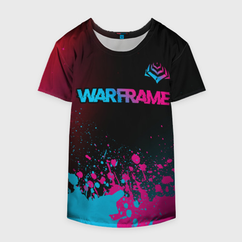 Накидка на куртку 3D Warframe - neon gradient: символ сверху, цвет 3D печать - фото 4