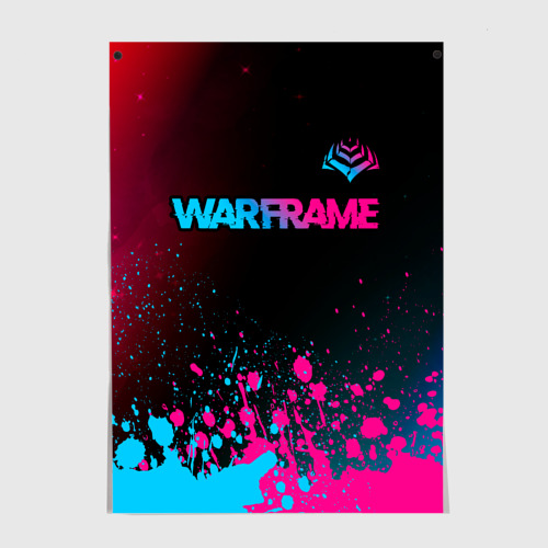 Постер Warframe - neon gradient: символ сверху