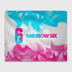 Rainbow Six neon gradient style: надпись и символ – Плед 3D с принтом купить со скидкой в -14%