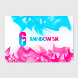 Магнитный плакат 3Х2 Rainbow Six neon gradient style: надпись и символ