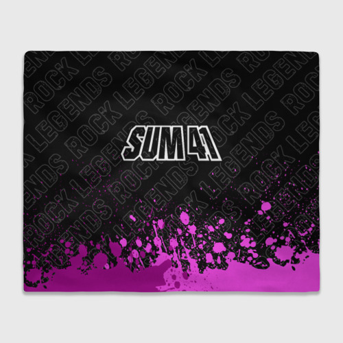 Плед 3D с принтом Sum41 rock legends: символ сверху, вид спереди #2