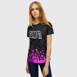 Женская футболка 3D Sum41 rock Legends: символ сверху - фото 2