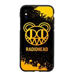 Чехол для iPhone XS Max матовый Radiohead - gold gradient