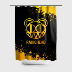 Штора 3D для ванной Radiohead - gold gradient