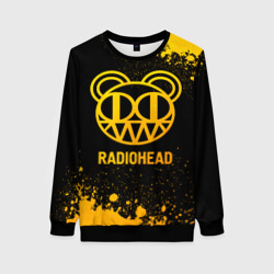 Женский свитшот 3D Radiohead - gold gradient