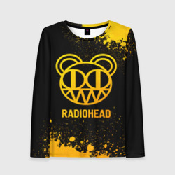 Женский лонгслив 3D Radiohead - gold gradient