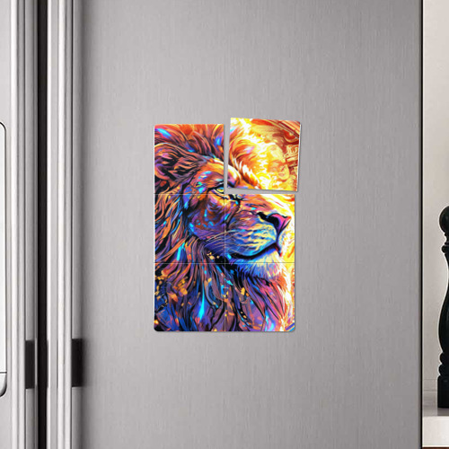 Магнитный плакат 2Х3 Лев огненная грива - фото 4