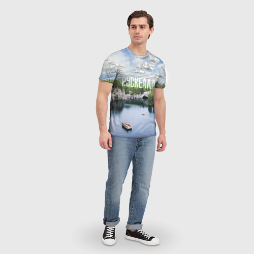 Мужская футболка 3D Рускеала - горный парк в Карелии , цвет 3D печать - фото 5