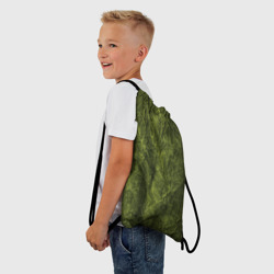 Рюкзак-мешок 3D Мятая зеленая ткань - фото 2