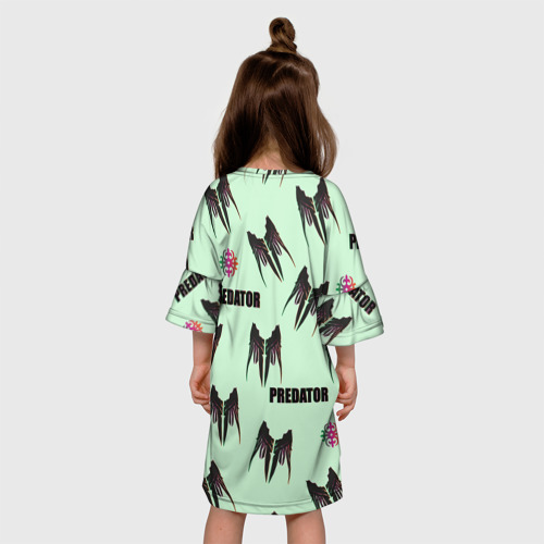 Детское платье 3D Хищник - логотип, цвет 3D печать - фото 5