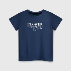 Светящаяся детская футболка Flower of Evil логотип