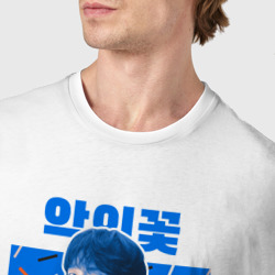 Футболка с принтом Flower of Evil: Baek Hee-sung для мужчины, вид на модели спереди №4. Цвет основы: белый