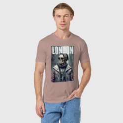 Мужская футболка хлопок Модный чувак из Лондона - нейросеть - фото 2
