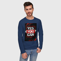 Мужской лонгслив хлопок Yes, you can - фото 2