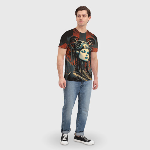 Мужская футболка 3D Ксеноморф валькирия, цвет 3D печать - фото 5