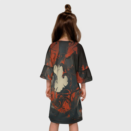 Детское платье 3D Ксеноморф валькирия, цвет 3D печать - фото 5