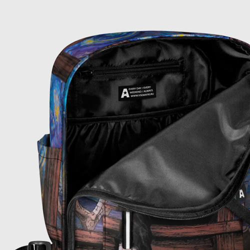 Женский рюкзак 3D с принтом Берсерк и небо Ван Гога, фото #5