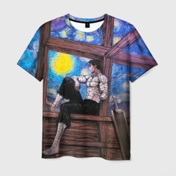 Мужская футболка 3D Берсерк и небо Ван Гога