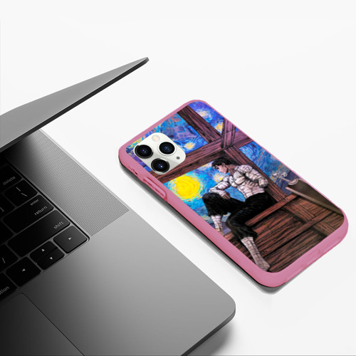 Чехол для iPhone 11 Pro Max матовый с принтом Берсерк и небо Ван Гога, фото #5