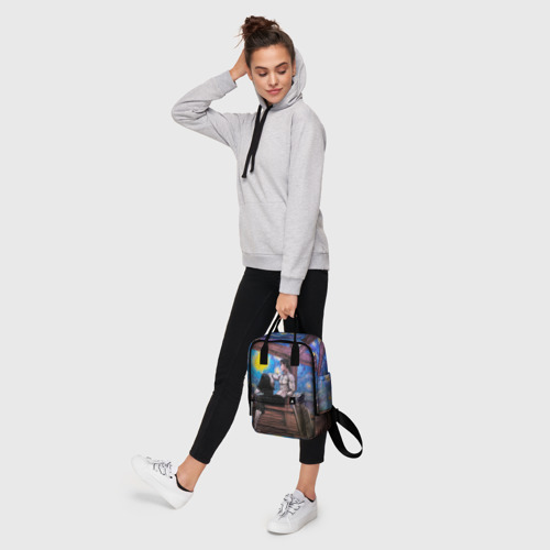 Женский рюкзак 3D с принтом Берсерк и небо Ван Гога, фото #4