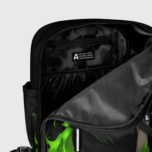 Женский рюкзак 3D с принтом Токсичная девушка - зеленый, фото #5