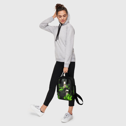 Женский рюкзак 3D с принтом Токсичная девушка - зеленый, фото #4