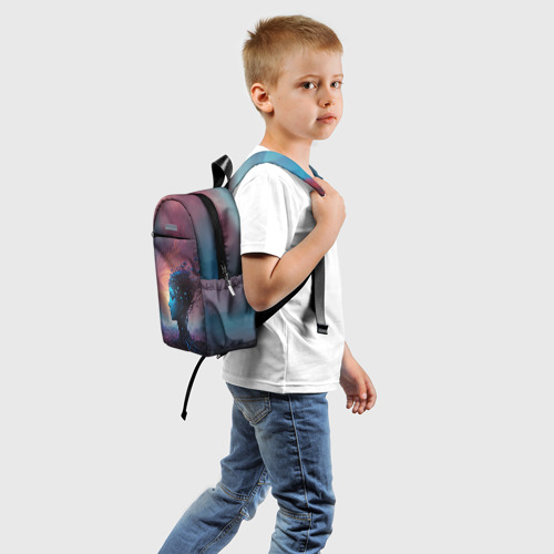 Детский рюкзак 3D с принтом Четвертое измерение, вид сзади #1