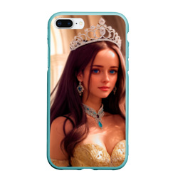 Чехол для iPhone 7Plus/8 Plus матовый Девушка принцесса в алмазных украшениях