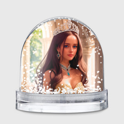 Игрушка Снежный шар Девушка принцесса в алмазных украшениях