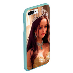 Чехол для iPhone 7Plus/8 Plus матовый Девушка принцесса в алмазных украшениях - фото 2