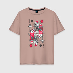 Lady of spades – Женская футболка хлопок Oversize с принтом купить со скидкой в -16%