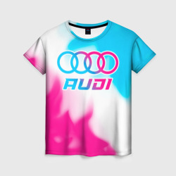 Женская футболка 3D Audi neon gradient style