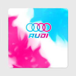 Магнит виниловый Квадрат Audi neon gradient style