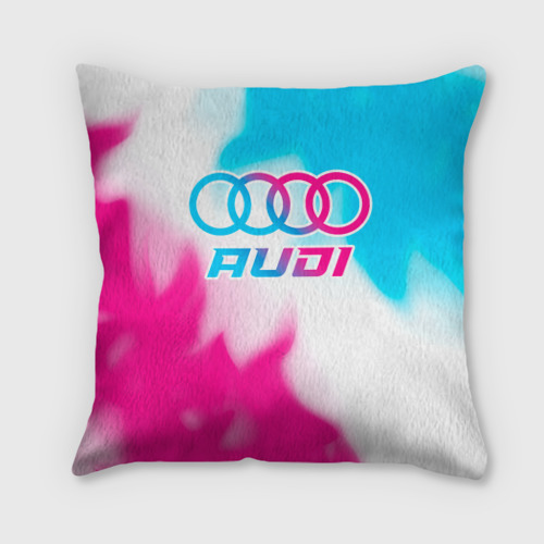 Подушка 3D Audi neon gradient style