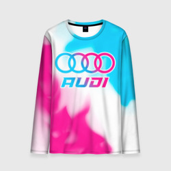 Мужской лонгслив 3D Audi neon gradient style