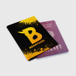 Обложка для паспорта матовая кожа Beastars - gold gradient - фото 2