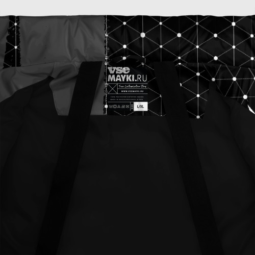 Мужская зимняя куртка 3D Code Geass glitch на темном фоне: по-вертикали, цвет черный - фото 7