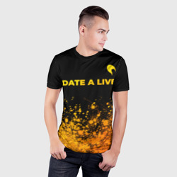 Мужская футболка 3D Slim Date A Live - gold gradient: символ сверху - фото 2