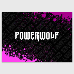 Поздравительная открытка Powerwolf rock Legends: надпись и символ